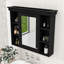 Armoire de salle de bain murale Yarvis avec porte miroir et tablettes de rangement-1865394909