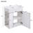 Modern Bathroom Vanity With Ceramic Basin And Wave-Patterned Door