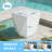 Assemble-Free Outdoor Side Table,Quick Assembly S-shaped Pool Lounger,Waterproof Plastic Pool End Table with 2 Cup Holders and 1 Tablet Holder, Essential for Outdoor Relaxation-124434259