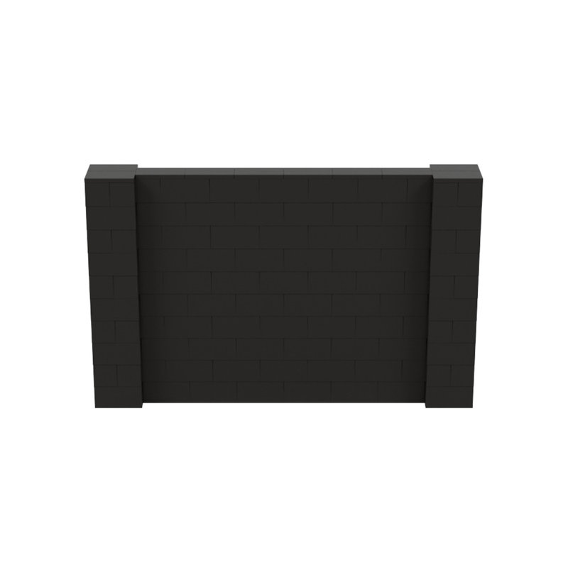 Ensemble mural de blocs géants 7 'T, H 60 po x l 96 po x P 12 po, Noir