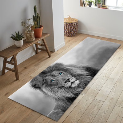 Non-Woven Thin Type Printed Rug with Sophisticated Abstract Design in Vibrant Hues for an Artistic Touch to Your Living Space