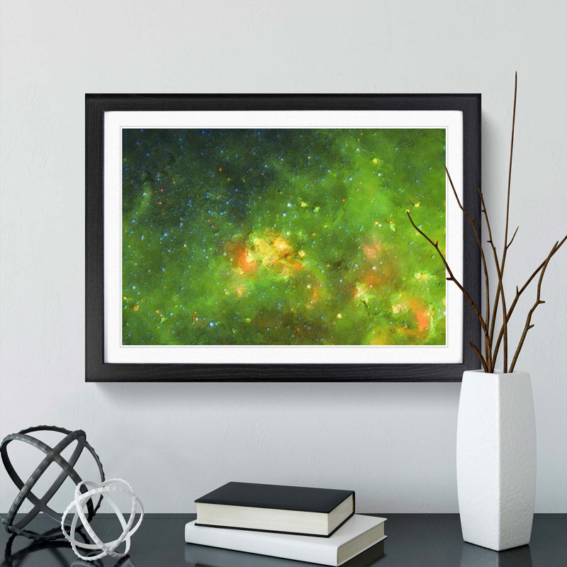 Out of Space Vol.25 in Abstract - Picture Frame Graphic Art Print, 48cm H x 65cm W x 2cm D, Black Framed