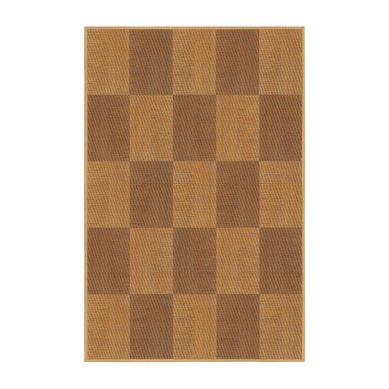 Tapis de zone brun à motif, Rectangle 5 pi x 8 pi