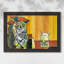 Femme criant devant un chat (parodie de Picasso), v. 2019-Internet Artist (Inconnu) -Toile encadrée personnalisée-2057231226-2057231229-2057231230