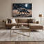 Faune loup gris, art mural sur toile