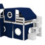Lit mezzanine confortable avec tour amusante et tente de charme-814424050-814423820