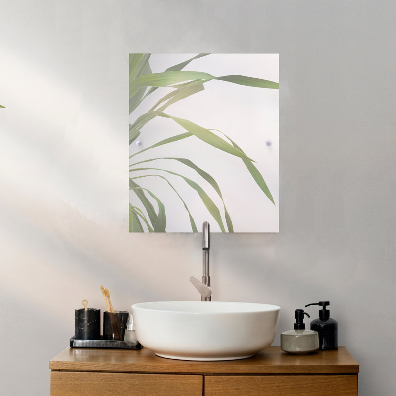 Miroir rectangulaire inclinable 21 "x 26" Lera, Blanc mat