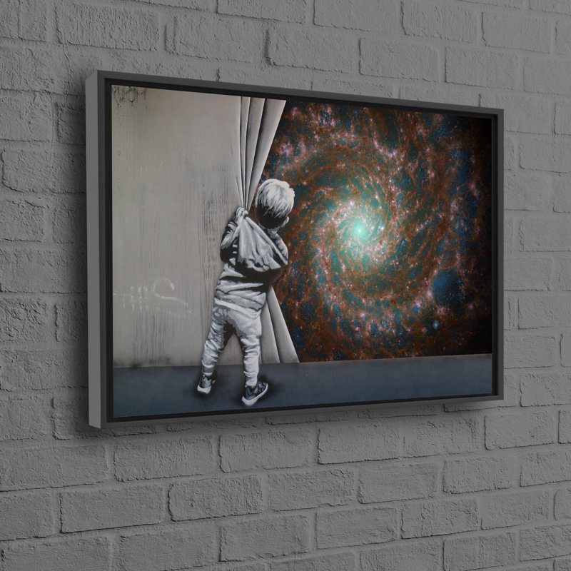 Art mural abstrait sur toile de coton inspiré par James Webb, idéal pour la décoration moderne et cadeau unique pour les enseignants