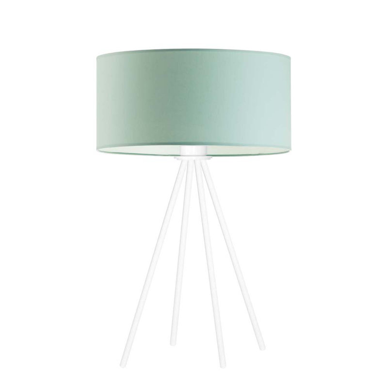 Arneshia Metal Table Lamp, White, Mint