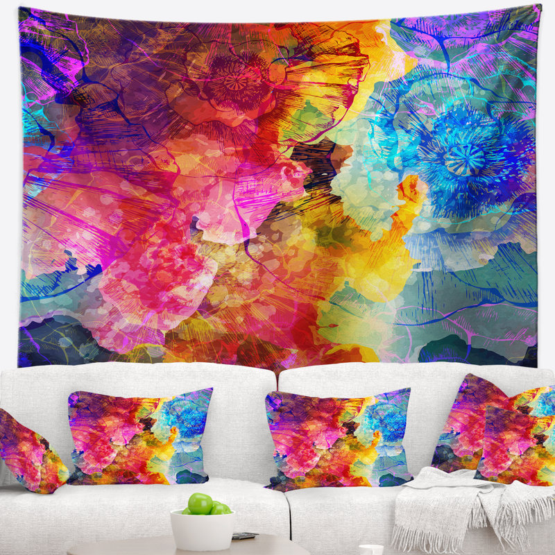 Tapisserie couleurs sans soudure Abstract, H 50 po x l 60 po