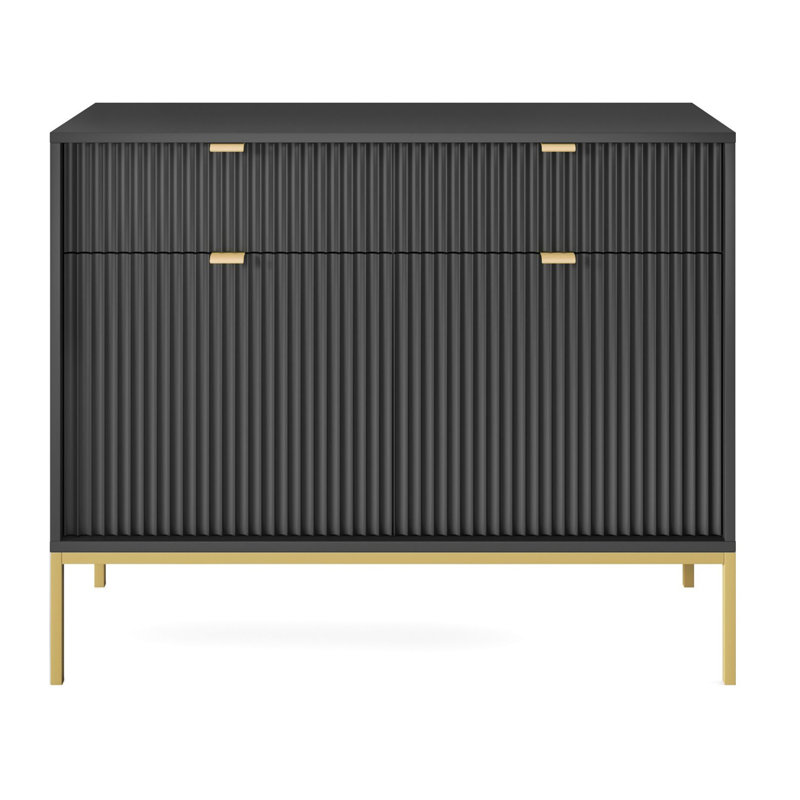 Kalanchoe 2 - Door Standard Accent Cabinet, Black