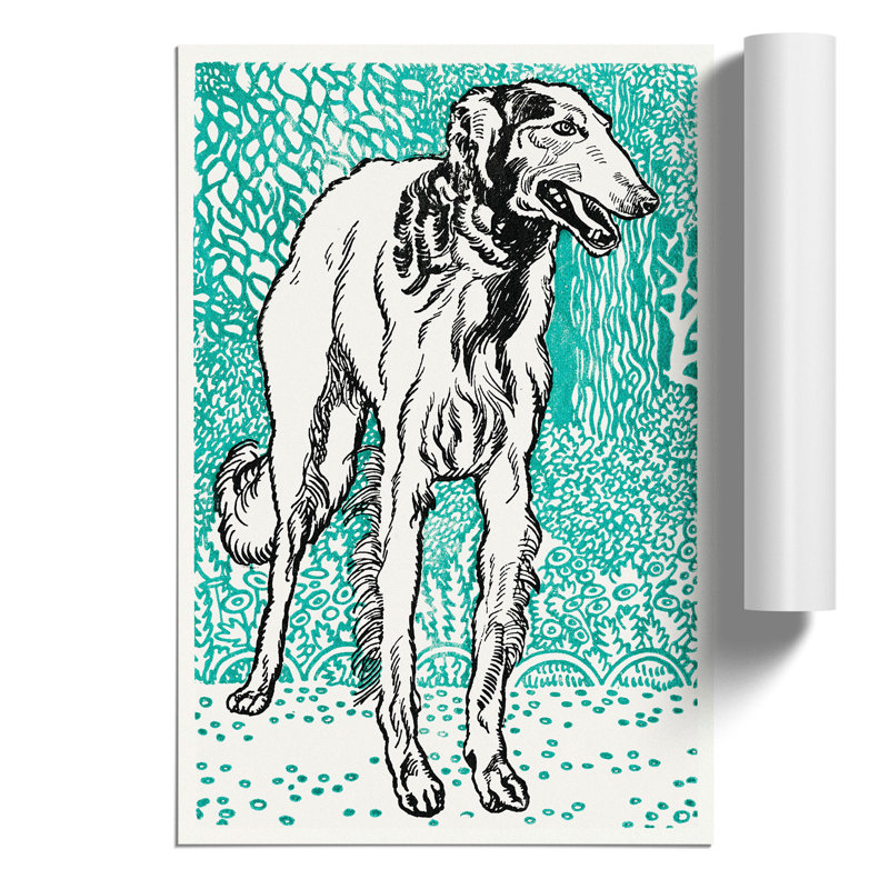 Greyhound by Moriz Jung - Frameless Print, 30cm H x 21cm W x 0.1cm D