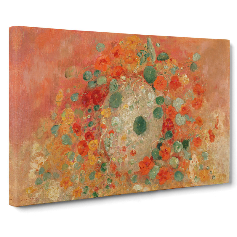 Nasturtiums by Odilon Redon - Wrapped Canvas, 40cm H x 60cm W x 3cm D