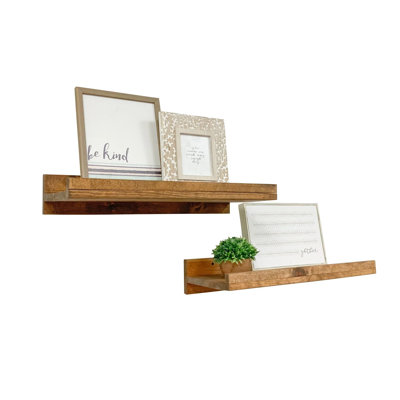 2 Piece Pine Floating Shelf