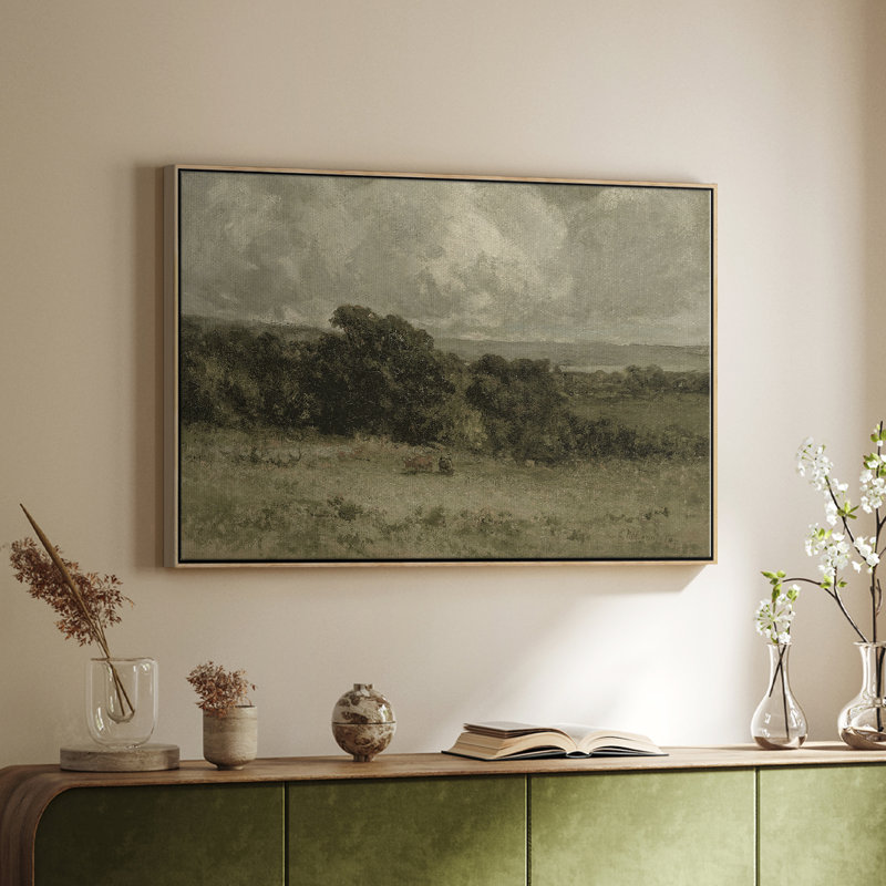 «Vintage Landscape - DCCXII» sur toile, H 25 po x l 37 po x P 2 po, Toile naturelle avec cadre flottant