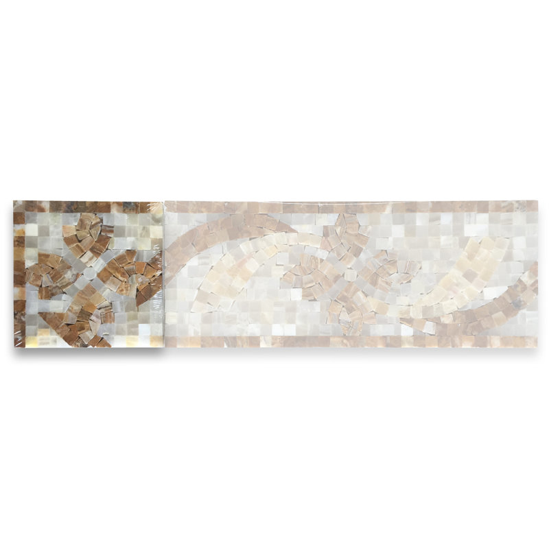 Carreau de mosaïque en marbre baroque pour mur et plancher 4,7 po x 4,7 po
