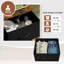 42 cm W Steel Bedside Table-726387613
