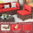 14-Piece Outdoor 3.5'' Replaceable Cushion Set Seat/Back Cushions Weather-Resistant Patio Conversation Seating Cushions For Backyard/Deck（Cushions Only without Sofa）-613963163