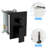 Matte Black Shower System With 12 Inch Square Rain Head And Waterfall Tub Spout For Serene Bath Experience Wall Mounted Surface & Spout,-124583692