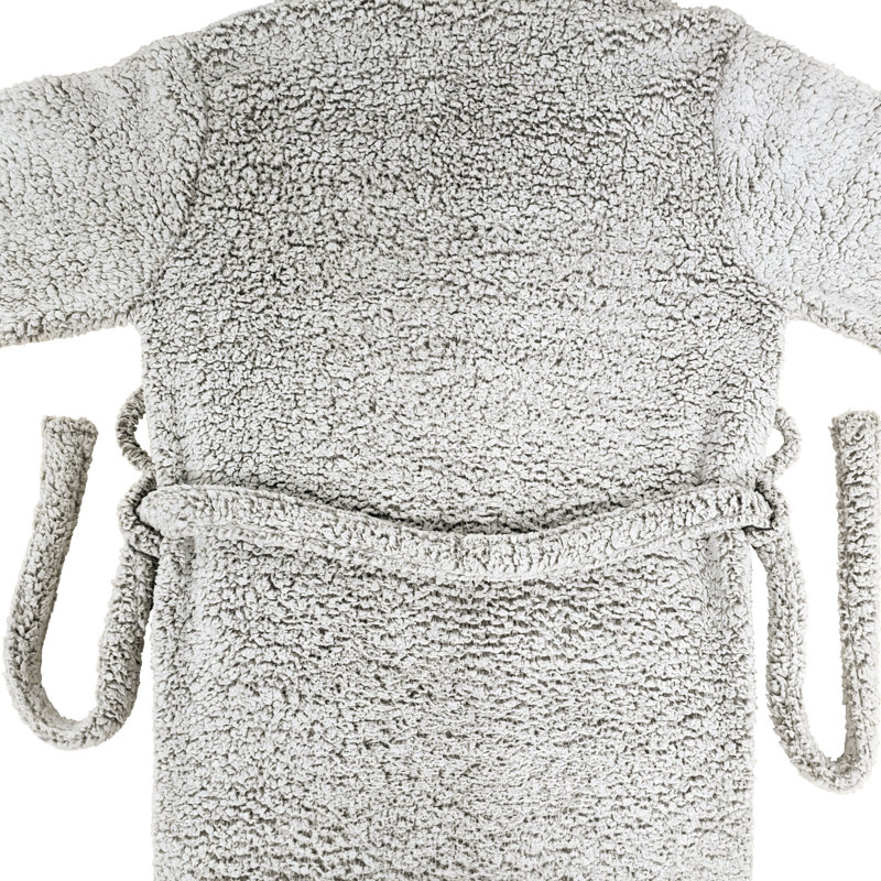 Fleece Gender Neutral Mid-Calf Bathrobe with Pockets