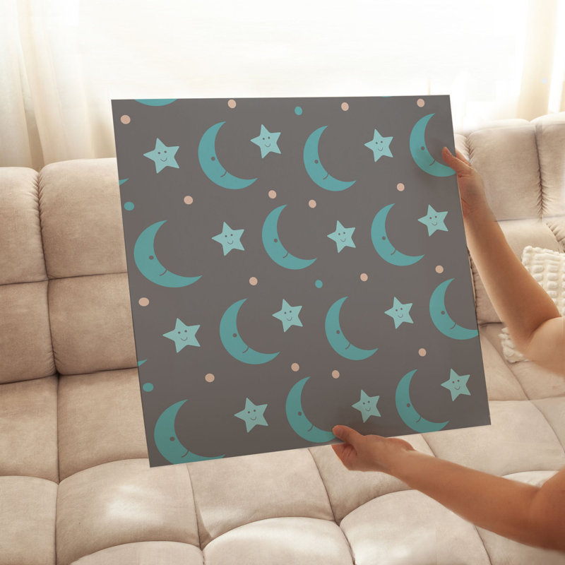 Astronomie et espace, pastel, bleu, Sweat Dreams IV, impression non encadrée pour enfants, H 24 po x l 24 po