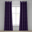 Rideau à œillets décoratif à 2 panneaux East Urban Home, 50 po, mauve noir-106379452