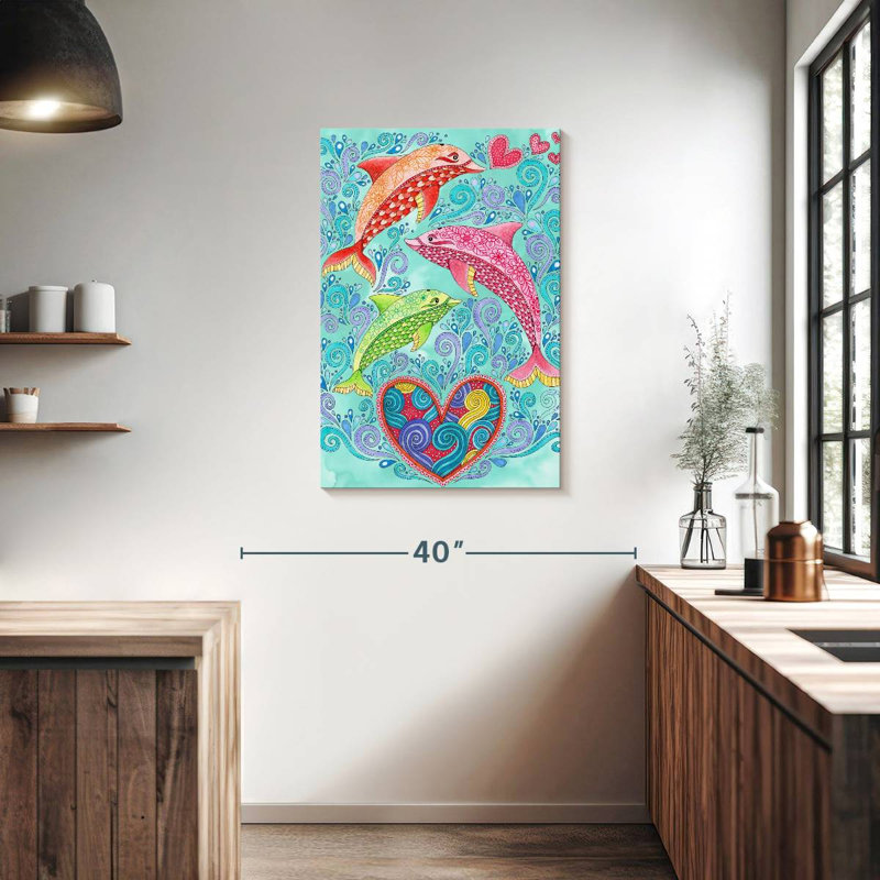 Brampt Tropical Dolphins Paradise, 36" H x 24" W