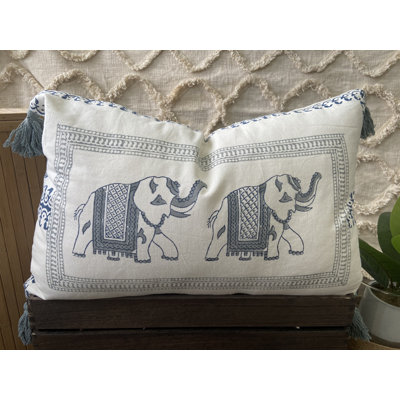 Housse de coussin lombaire à pampilles