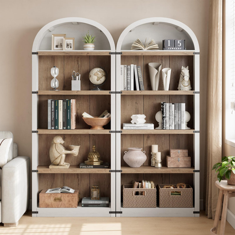 182.1cm H x 75.9cm W Standard Bookcase, White