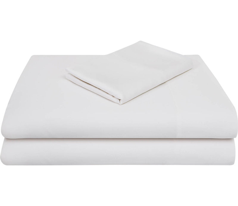 Kera Rayon from Bamboo Sheet Set, Twin XL Sheet Set with 1 Pillowcase, White