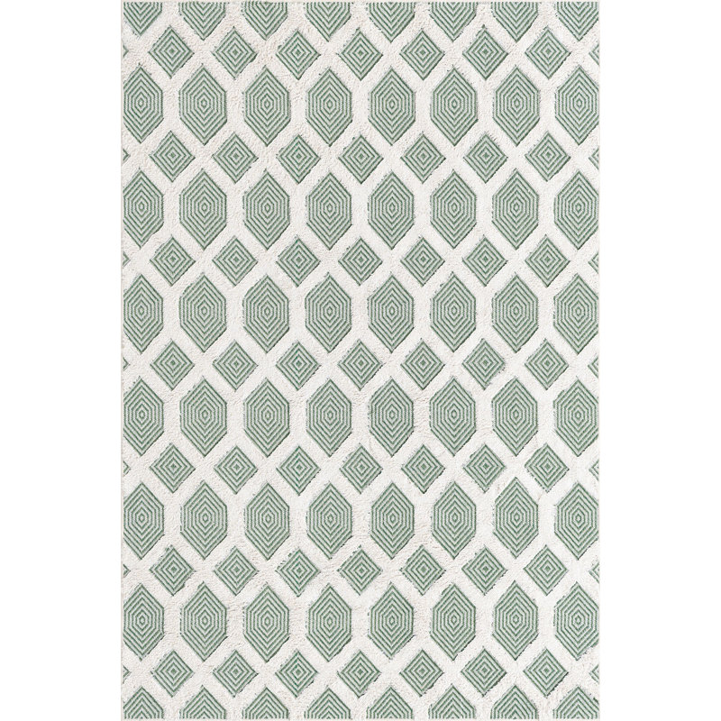 Mishti Cotton Geometric Indoor Rug, Rectangle 5'3" x 8'