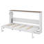 Lit escamotable simple avec éclairage à DEL, transformable en armoire-1298673479