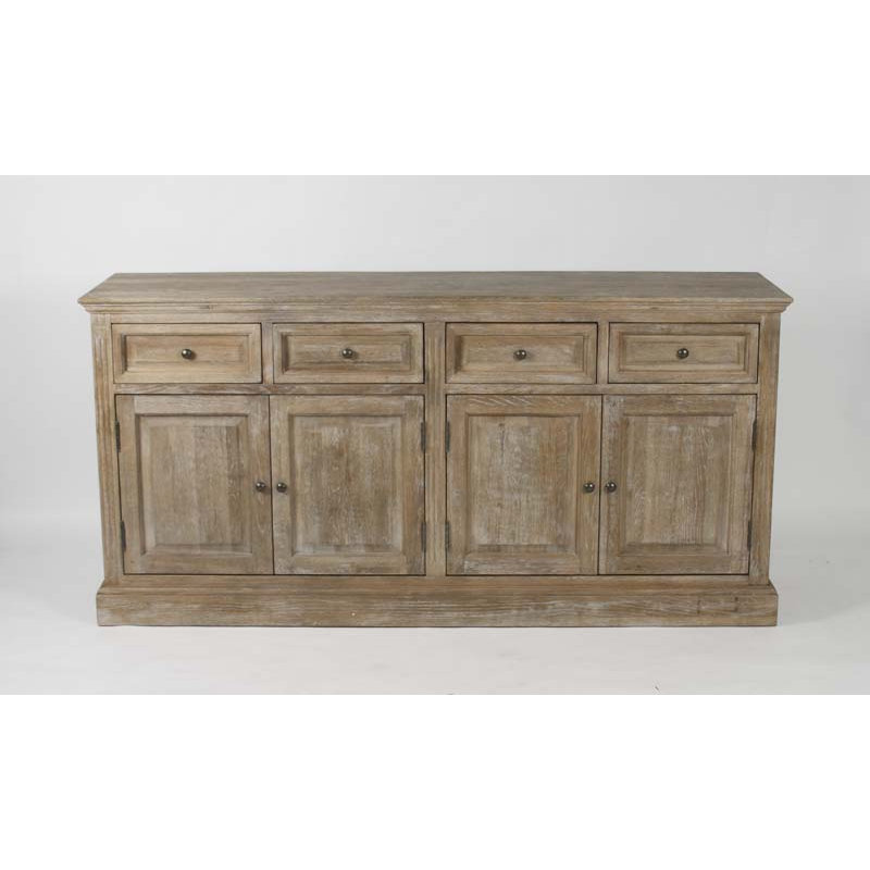 Albert 68'' W Solid Wood Sideboard, Limed Gray Oak