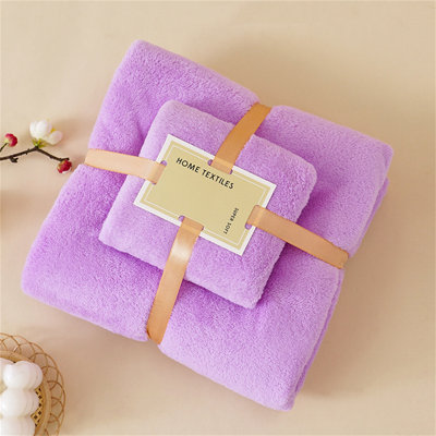 Soft Microfiber 240g Lace Bath And Face Towel Set, Absorbent Wearable Towel For Women, 28.7x51.2in Color D