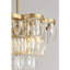 Lustre en cristal 4 lumières prisme à 4 niveaux Justina Gold