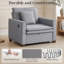 Fauteuil d'appoint convertible 3 en 1, fauteuil-lit multifonctionnel pour petits espaces-130168106