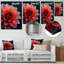 Dahlia nuance rouge nuances monochromes - art mural dans le salon-154432792-154432793
