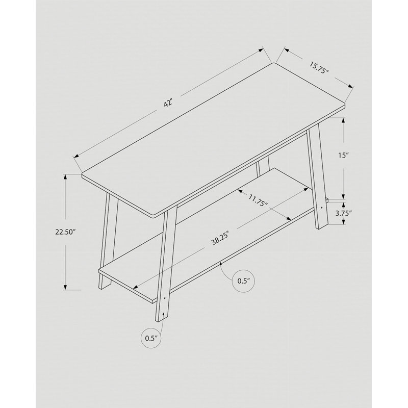 42 po Console 42 po, Gris