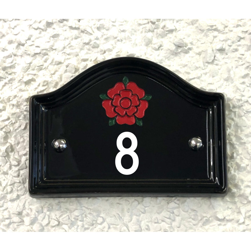 Walsham 16.5cm H Ceramic House Number, 8, Black