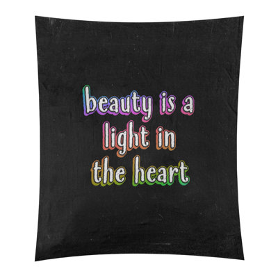 Tapisserie tableau noir en polyester citation beauté