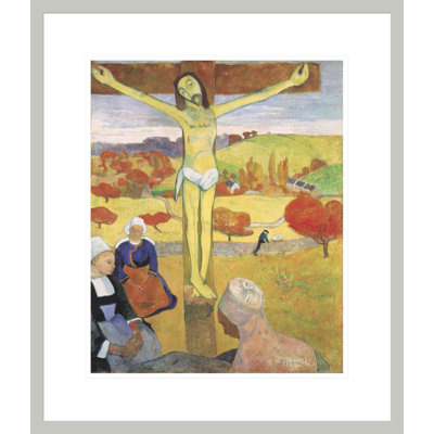 «The Yellow Christ» par Paul Gauguin - Estampe numérique encadrée