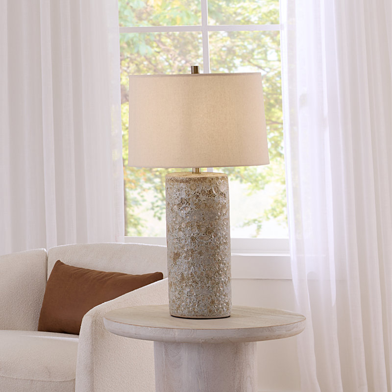 Lava Ceramic Table Lamp, Volcanic Cream