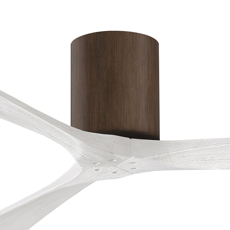 Irene Ceiling Fan, Matte White, 52", Walnut