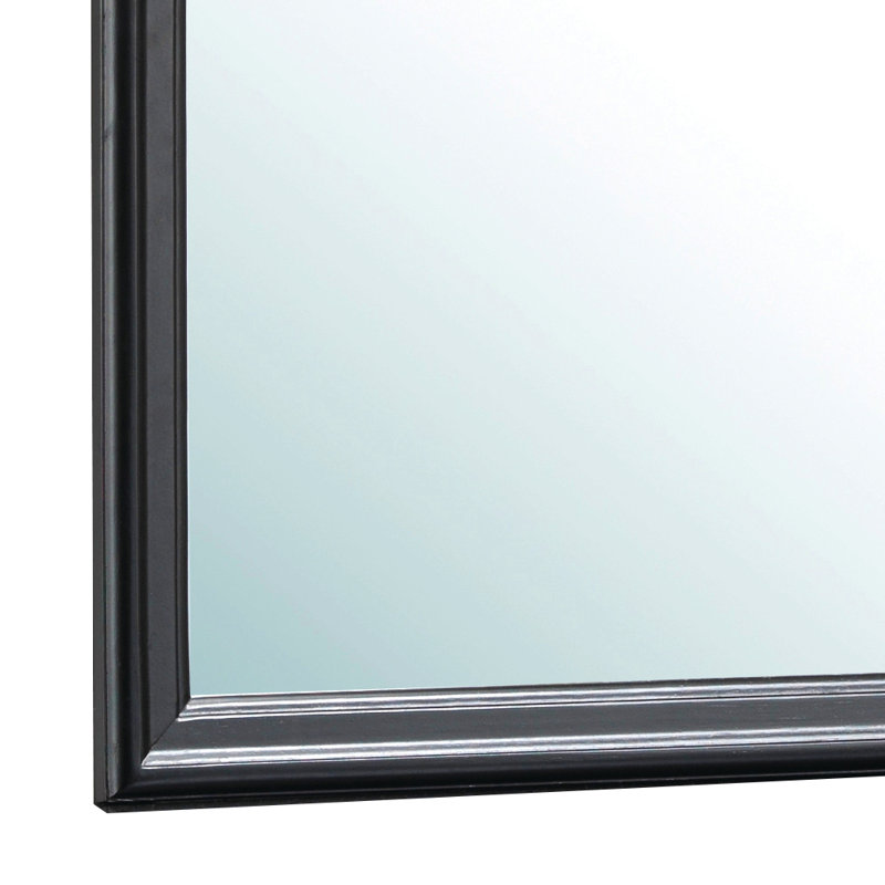 Miroir mural noir Elegant Traditional, Carrée, Noir, 38 po x 38 po