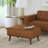 Okehampt Ottoman with Wood Base in Pebble-136365804