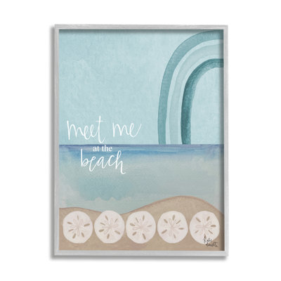 «Meet Me at Beach Sand Dollar Rainbow» par Kim Allen - impression