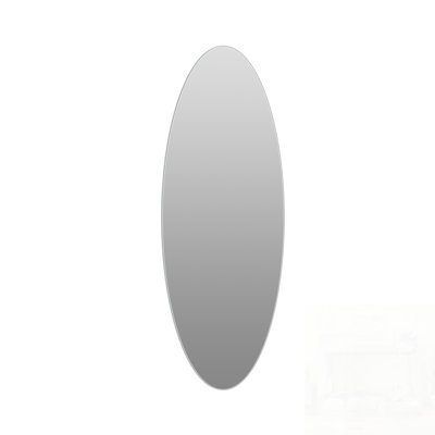 Full Length Oval Wall Mirror, HD Reflection, Moisture-Resistant, Shatterproof, for Entryway, Bedroom & Salon