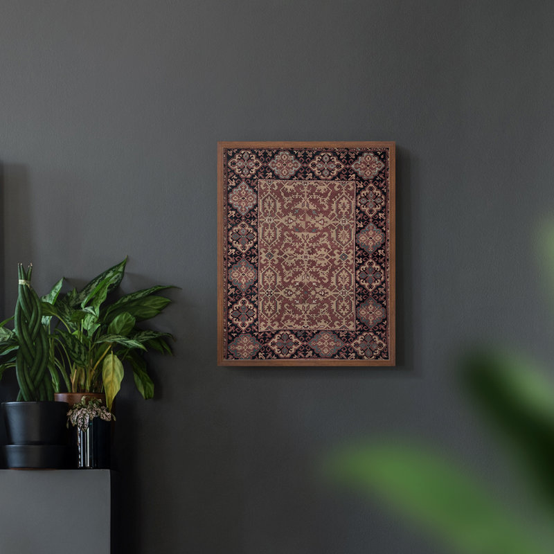 «Vintage Abstract Print CXLIX» sur, Noyer, H 10 po x l 8 po