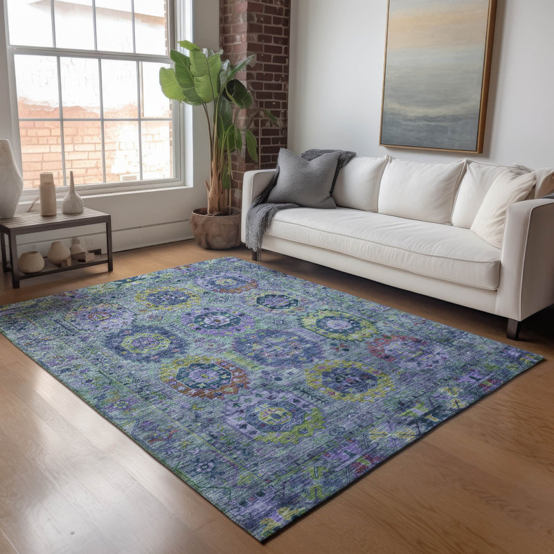 Machine Washable Indoor/Outdoor Bernadette ACN2228 Panel Rug, Rectangle 2'6" x 3'10"