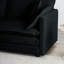 Canapé modulaire en L 2 places en chenille noire-977897704-977897710